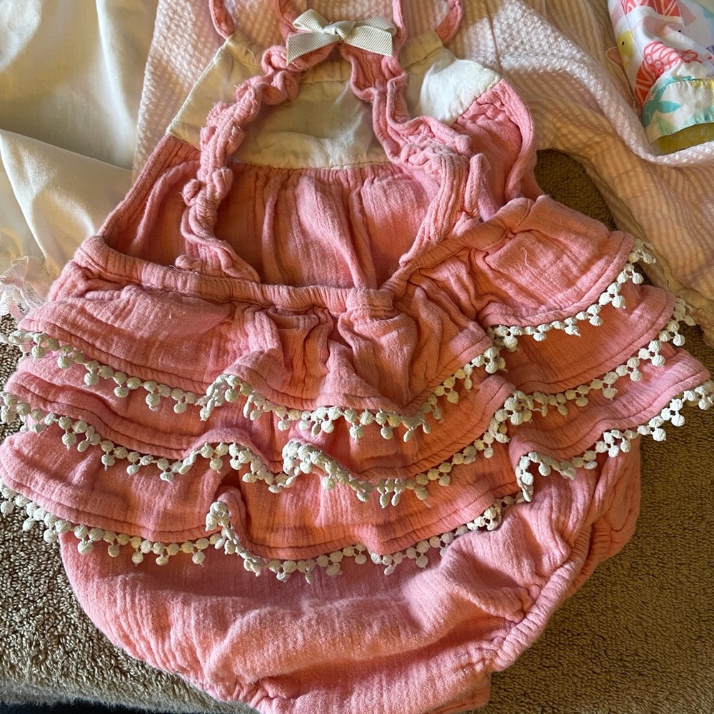 Assorted Baby Dresses and Rompers 5 total items - Picture 3 of 16